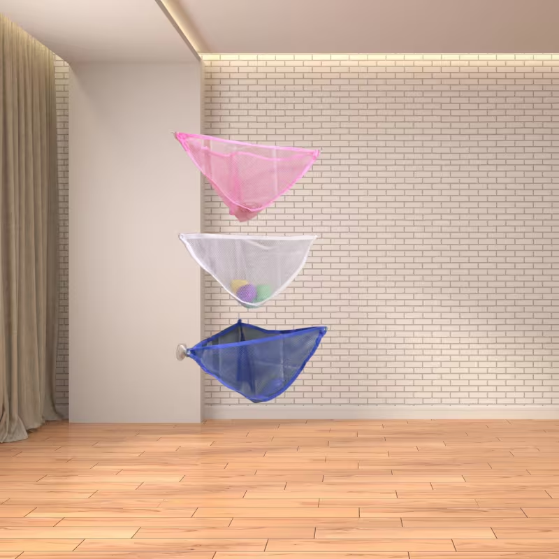 1 cup mesh storage bag, bathtub toy hanging bag