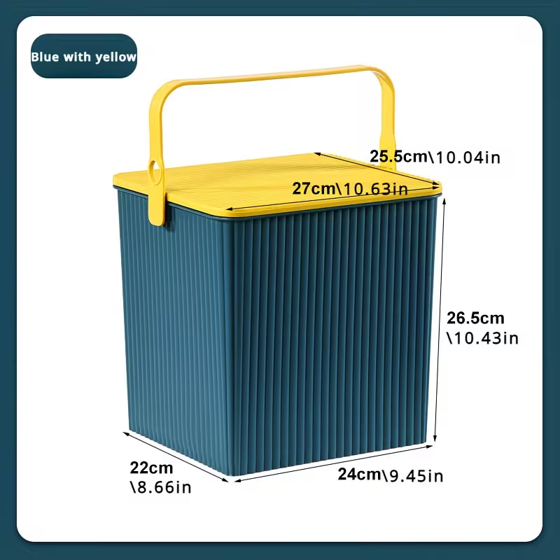 Heavy-duty storage box with lid - bathroom storage basket stool