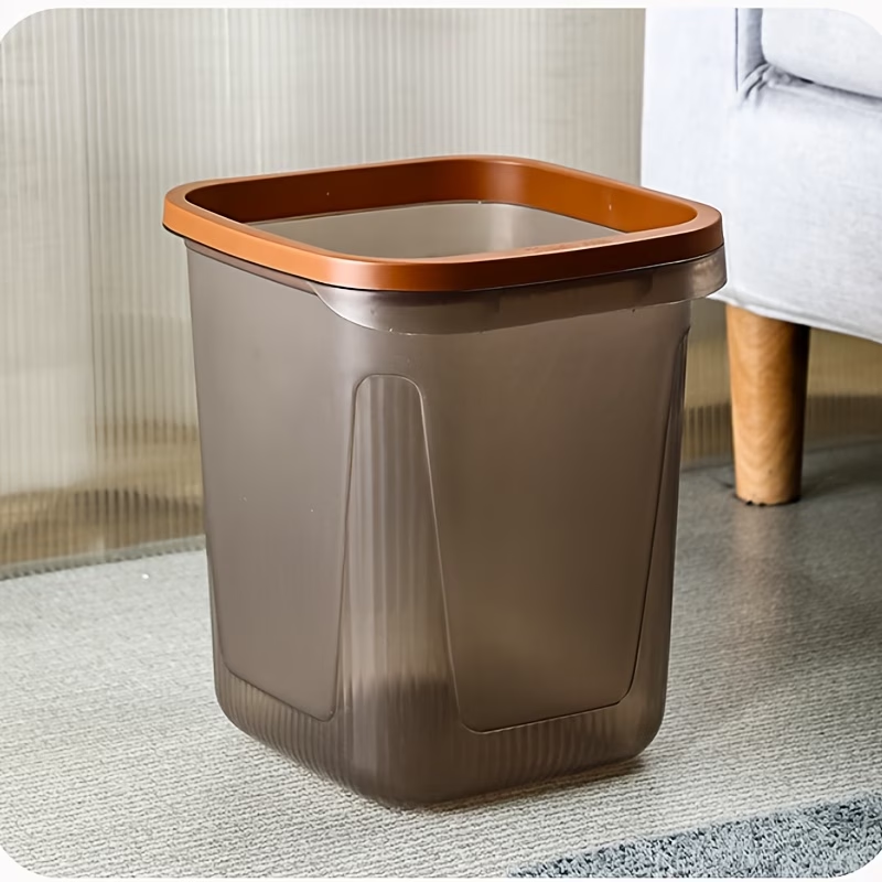 Two heavy-duty plastic trash cans - odor-proof and leak-proof cylindrical trash cans