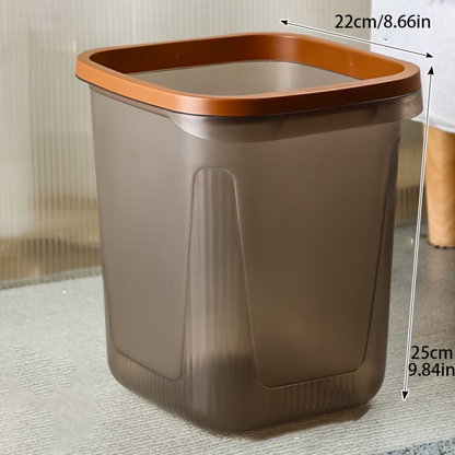 Two heavy-duty plastic trash cans - odor-proof and leak-proof cylindrical trash cans