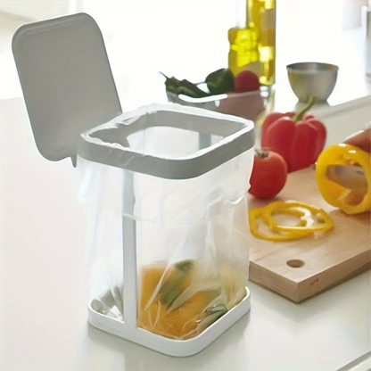 Mini Trash Can - Transparent Plastic Mini Square Flip-Top Trash Can