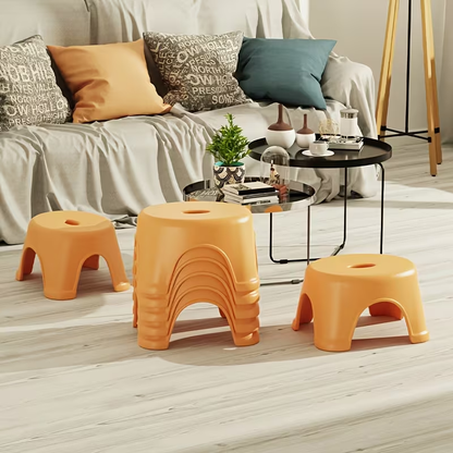 Thickened, stackable, sturdy and durable stylish non-slip footstool