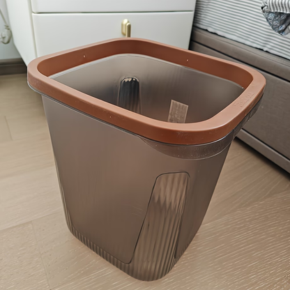 Two heavy-duty plastic trash cans - odor-proof and leak-proof cylindrical trash cans
