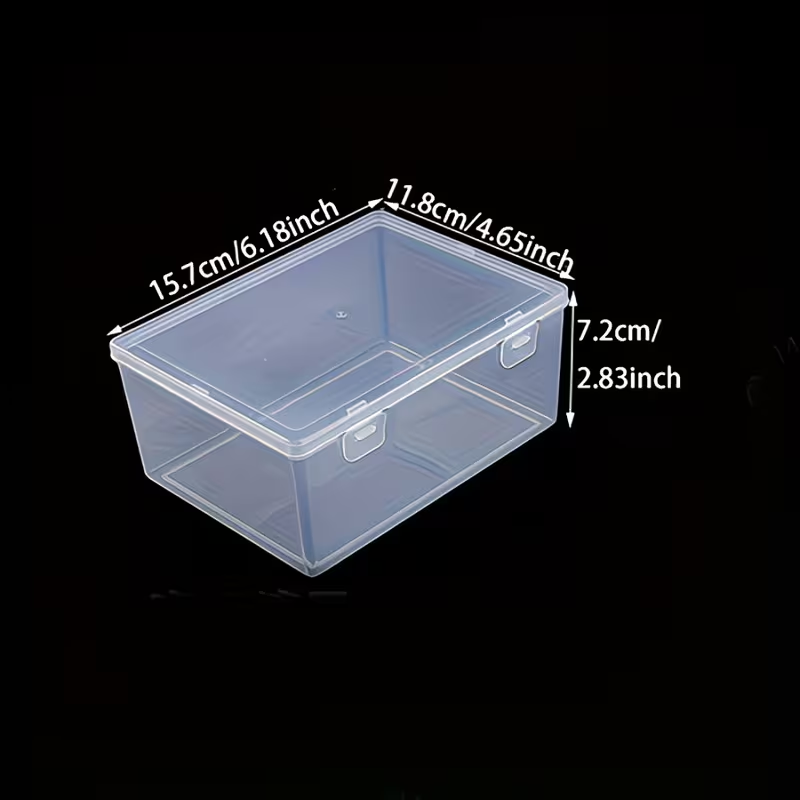 Large capacity transparent plastic storage box, desktop organizer.