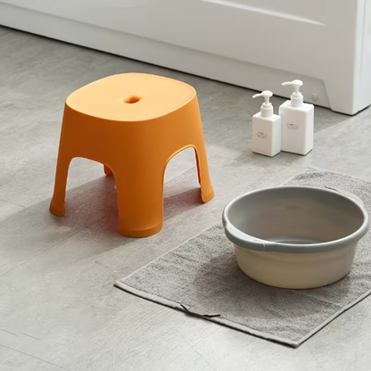 Mixed color plastic stools, shoe stools, stackable, thickened design