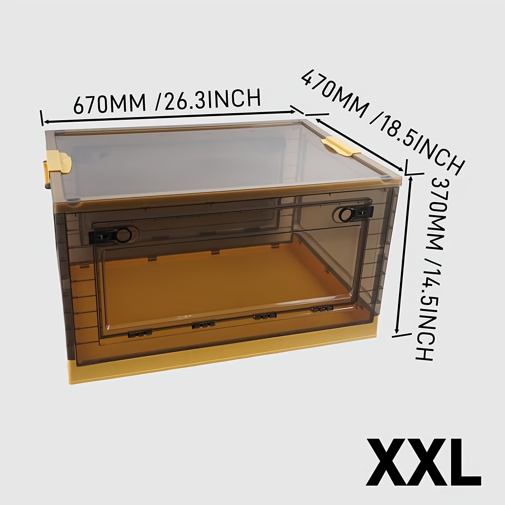 Large capacity brown folding storage box