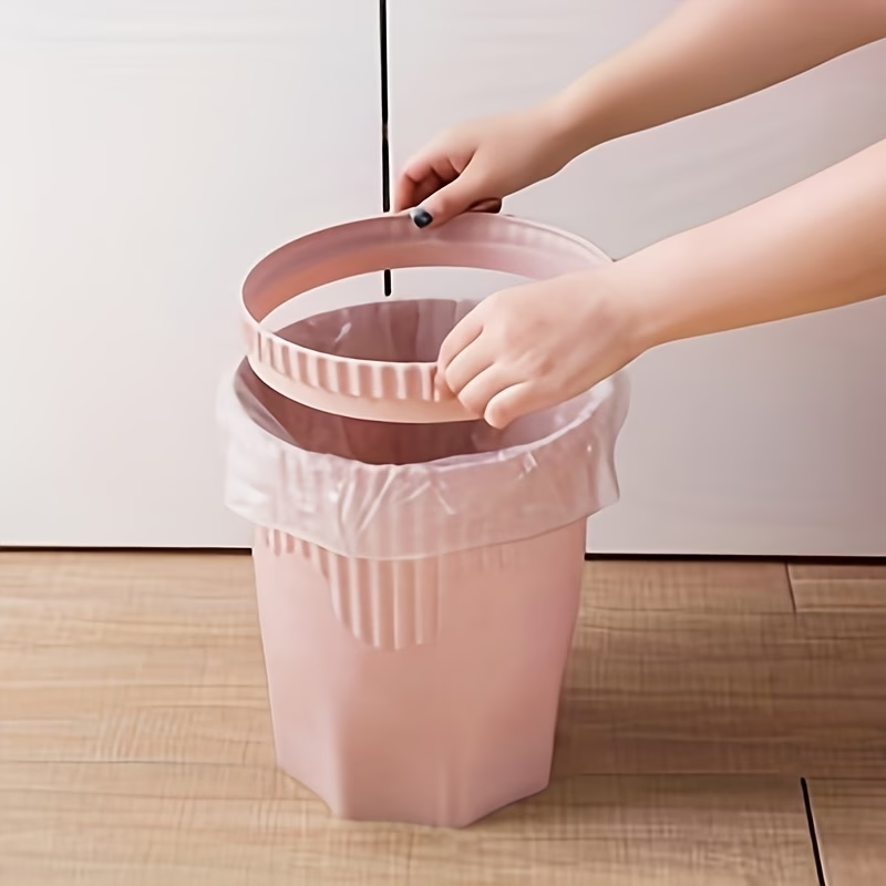 Modern Nordic style push-lock lidless foot-operated trash can