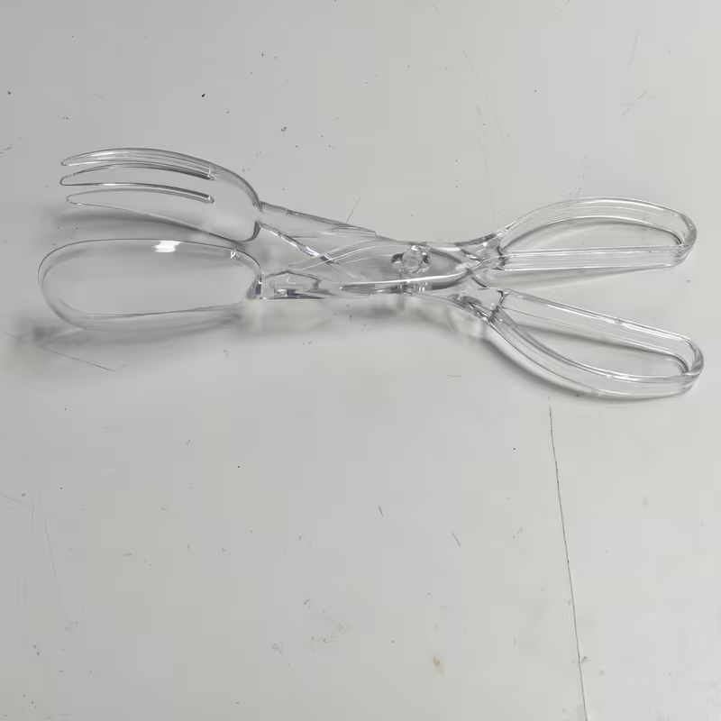 Heavy-duty clear plastic salad scissors and clips - reusable heavy-duty scissors
