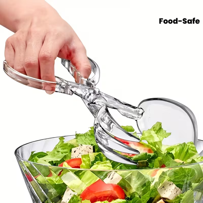 Heavy-duty clear plastic salad scissors and clips - reusable heavy-duty scissors