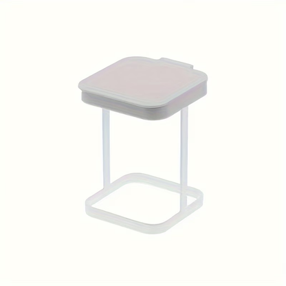 Mini Trash Can - Transparent Plastic Mini Square Flip-Top Trash Can