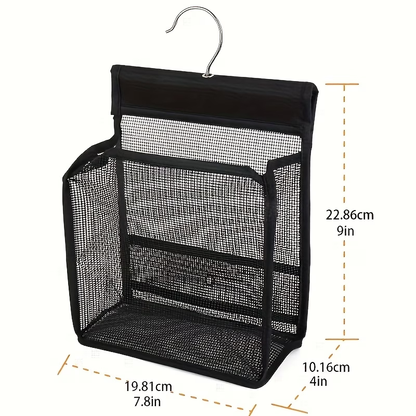 1 mesh shower storage hook, multi-functional hanging bathroom basket, easy to install