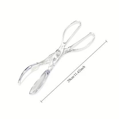 Heavy-duty clear plastic salad scissors and clips - reusable heavy-duty scissors