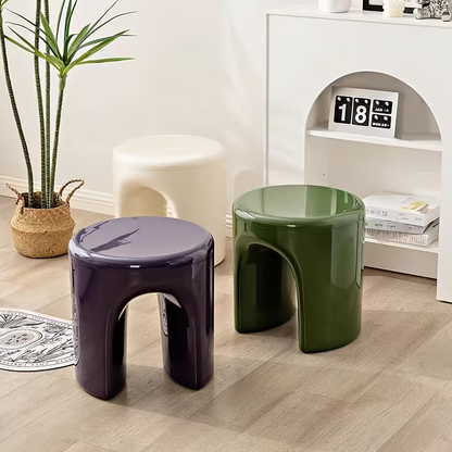 Classic Nordic style round shoe changing stool
