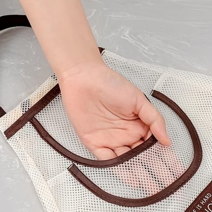 1 large multi-functional mesh storage bag