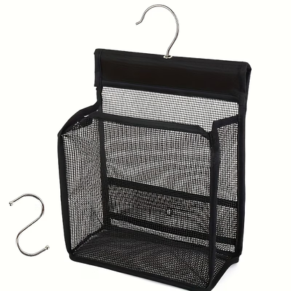 1 mesh shower storage hook, multi-functional hanging bathroom basket, easy to install