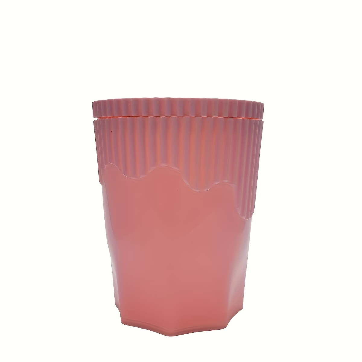 Modern Nordic style push-lock lidless foot-operated trash can