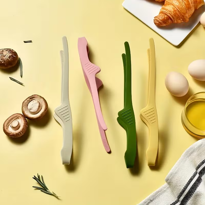 Multifunctional silicone non-slip barbecue food tongs and bread tongs