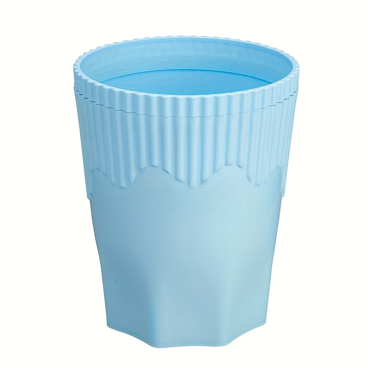 Modern Nordic style push-lock lidless foot-operated trash can