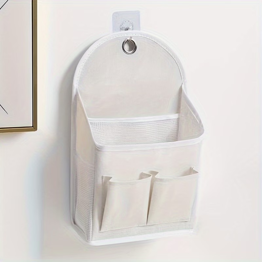 One side mesh pocket, double pocket storage bag, wall-mounted storage bag