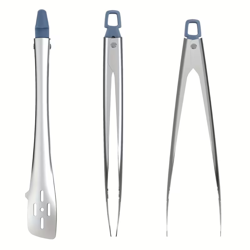 1-Pack Heavy Duty Stainless Steel Kitchen Clips | Long Handle, Non-Slip Handle