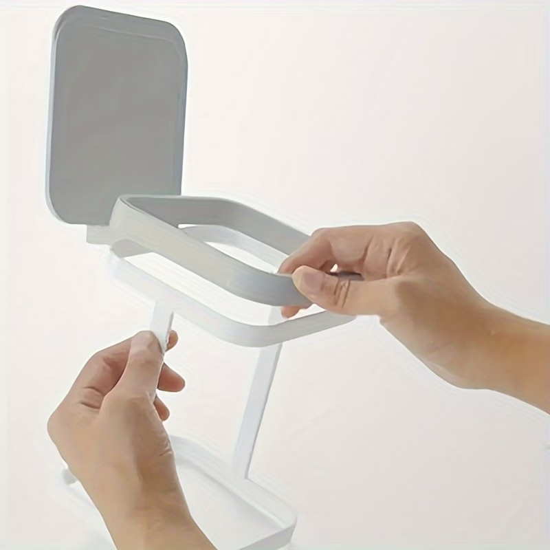 Mini Trash Can - Transparent Plastic Mini Square Flip-Top Trash Can